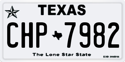 TX license plate CHP7982
