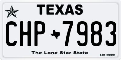 TX license plate CHP7983