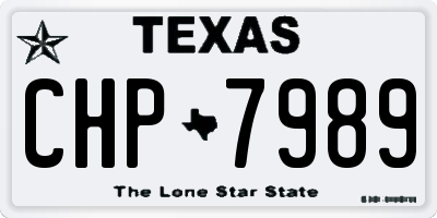 TX license plate CHP7989