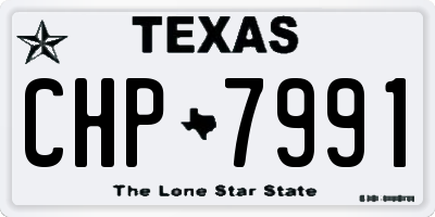 TX license plate CHP7991