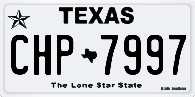 TX license plate CHP7997