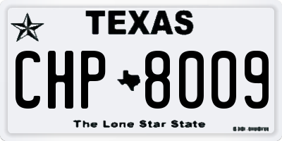 TX license plate CHP8009