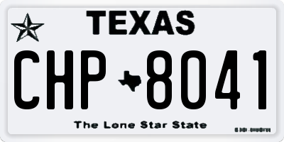 TX license plate CHP8041