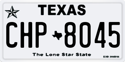 TX license plate CHP8045