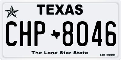 TX license plate CHP8046