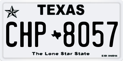 TX license plate CHP8057