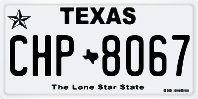 TX license plate CHP8067