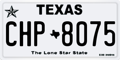TX license plate CHP8075