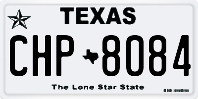 TX license plate CHP8084