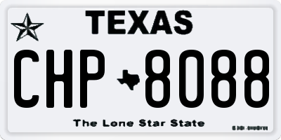 TX license plate CHP8088