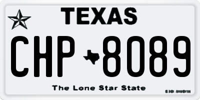 TX license plate CHP8089