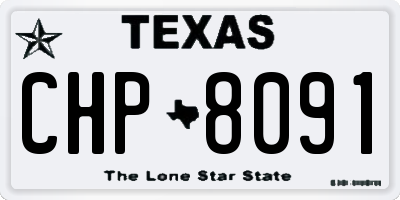 TX license plate CHP8091