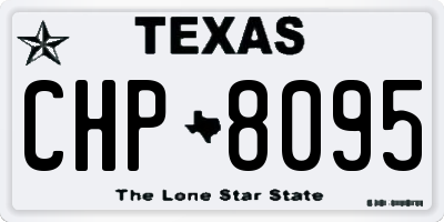 TX license plate CHP8095