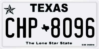 TX license plate CHP8096
