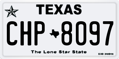 TX license plate CHP8097