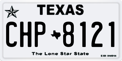 TX license plate CHP8121