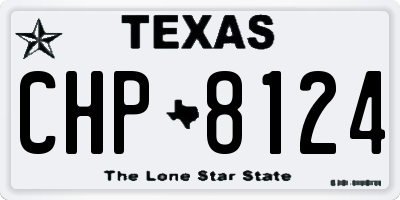 TX license plate CHP8124