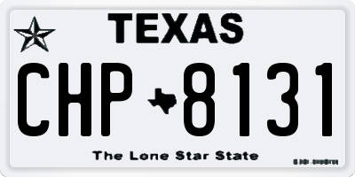 TX license plate CHP8131