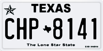 TX license plate CHP8141