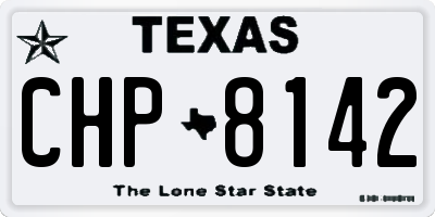 TX license plate CHP8142