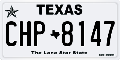 TX license plate CHP8147
