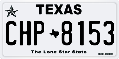 TX license plate CHP8153