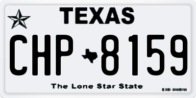 TX license plate CHP8159