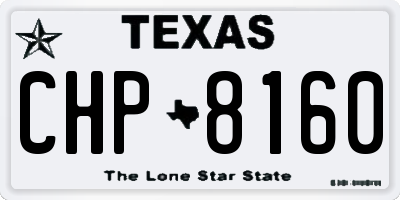 TX license plate CHP8160