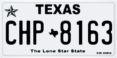 TX license plate CHP8163