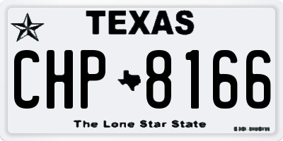 TX license plate CHP8166