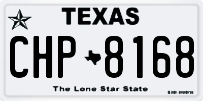 TX license plate CHP8168