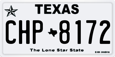 TX license plate CHP8172