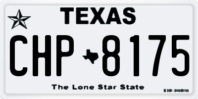 TX license plate CHP8175