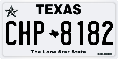 TX license plate CHP8182