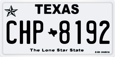 TX license plate CHP8192