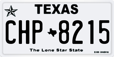 TX license plate CHP8215