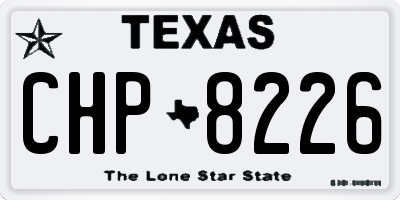TX license plate CHP8226