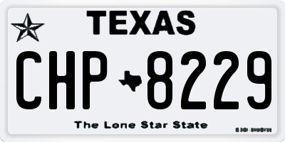 TX license plate CHP8229
