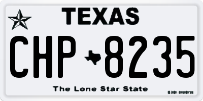 TX license plate CHP8235