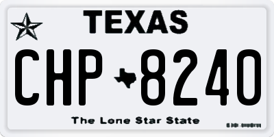 TX license plate CHP8240