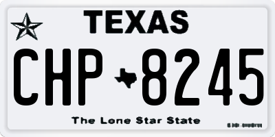 TX license plate CHP8245