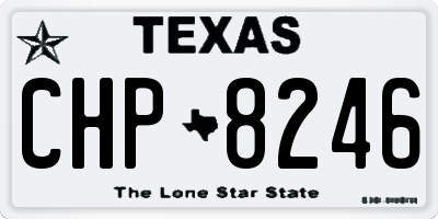 TX license plate CHP8246