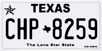 TX license plate CHP8259