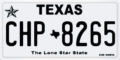 TX license plate CHP8265