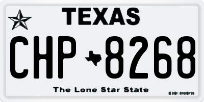 TX license plate CHP8268