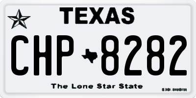 TX license plate CHP8282