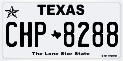 TX license plate CHP8288