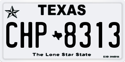 TX license plate CHP8313