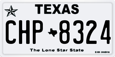 TX license plate CHP8324