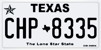 TX license plate CHP8335